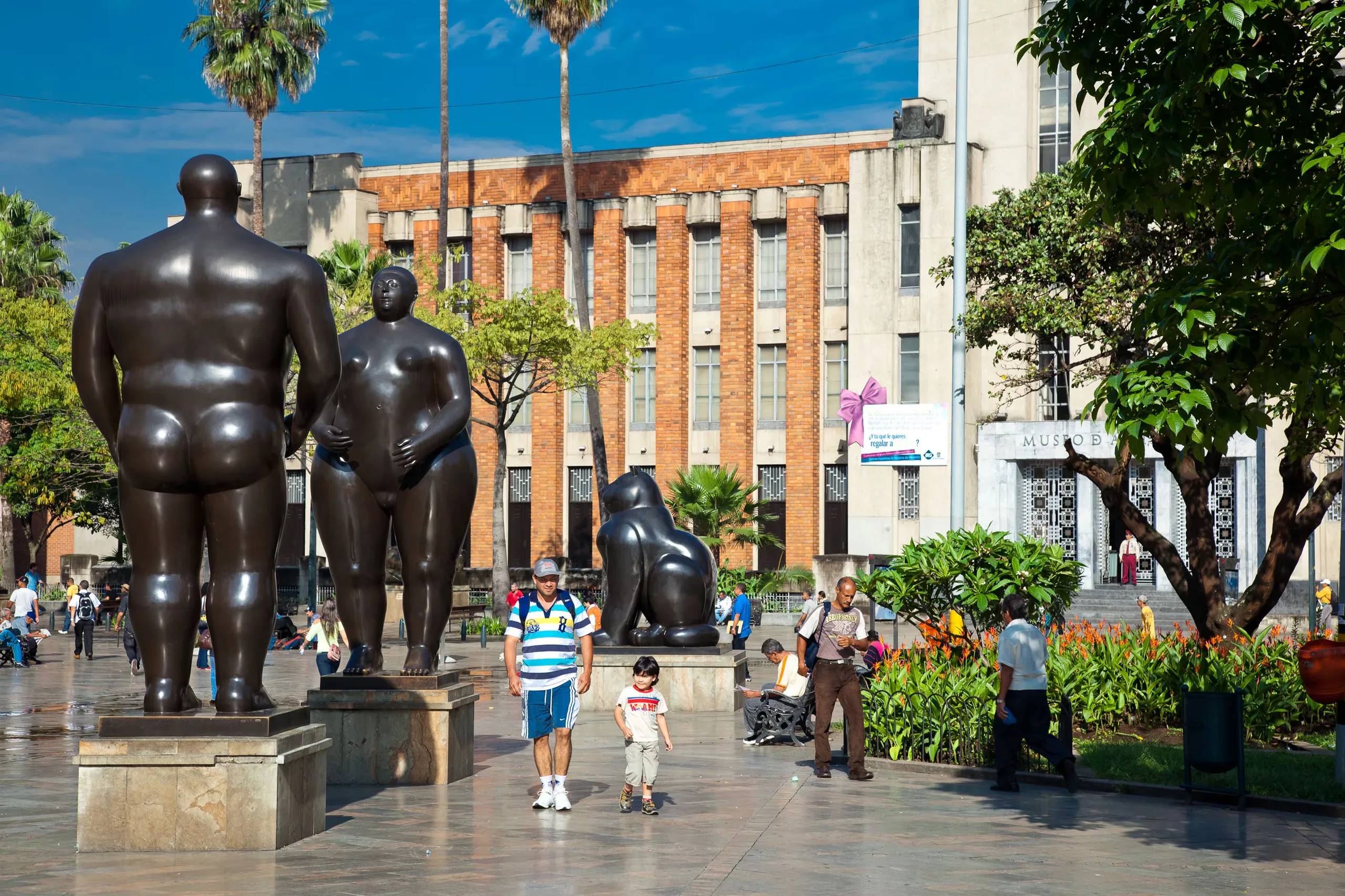 Palacio de la Cultura and Plaza Botero in central Medellín